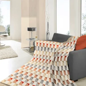 Cotton Home Throw Colton Bricks Burnt Orange