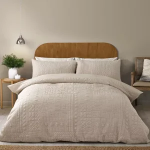 Folkstone Geo Duvet Cover Set  | Natural